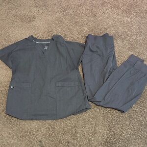 Gray Women's Scrub Set
